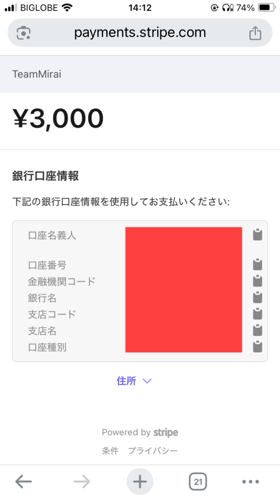 チームみらい寄付方法の画面解説9