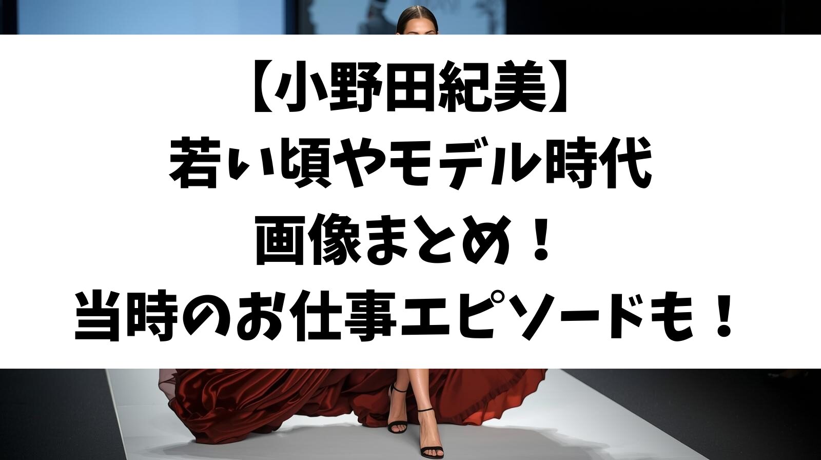 【小野田紀美】若い頃やモデル時代の画像まとめ!当時のお仕事エピソードも!