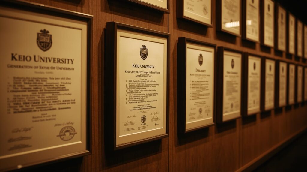 慶応義塾大学卒業の一家であることのイメージ図